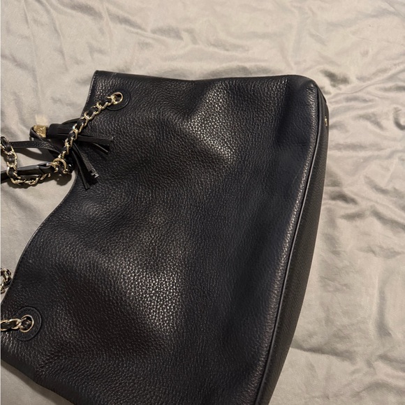 Tory Burch Black Pebbled Leather Shoulder Bag - Picture 11 of 11